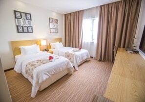 In-room safe, desk, blackout curtains, soundproofing