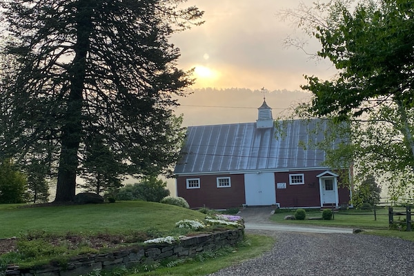 Misty Sunset over the house!
